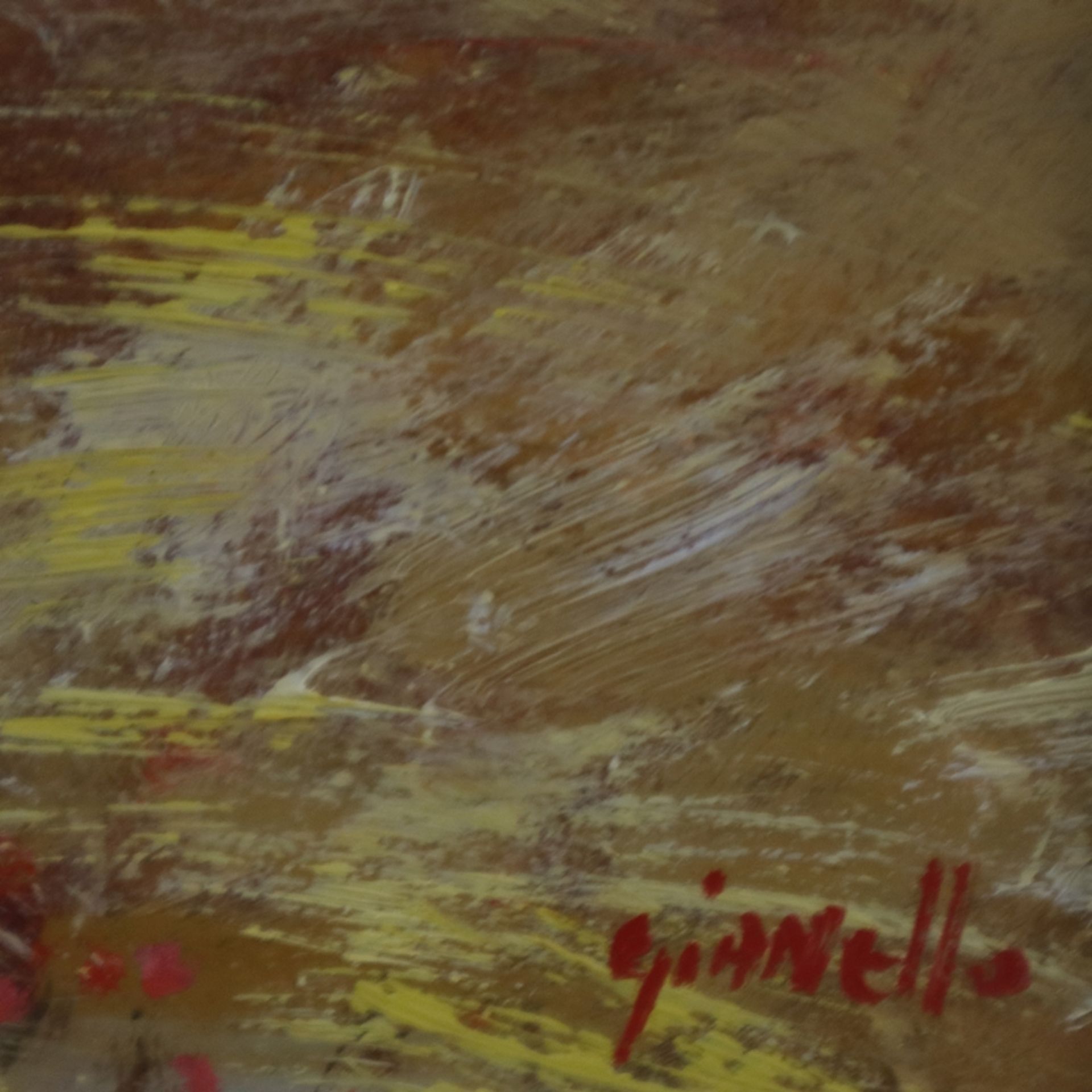 Gianello, Mario (* 1935 in Bologna) - Bei der Ernte, Öl auf Holzfaserplatte, unten rechts signiert  - Bild 8 aus 10