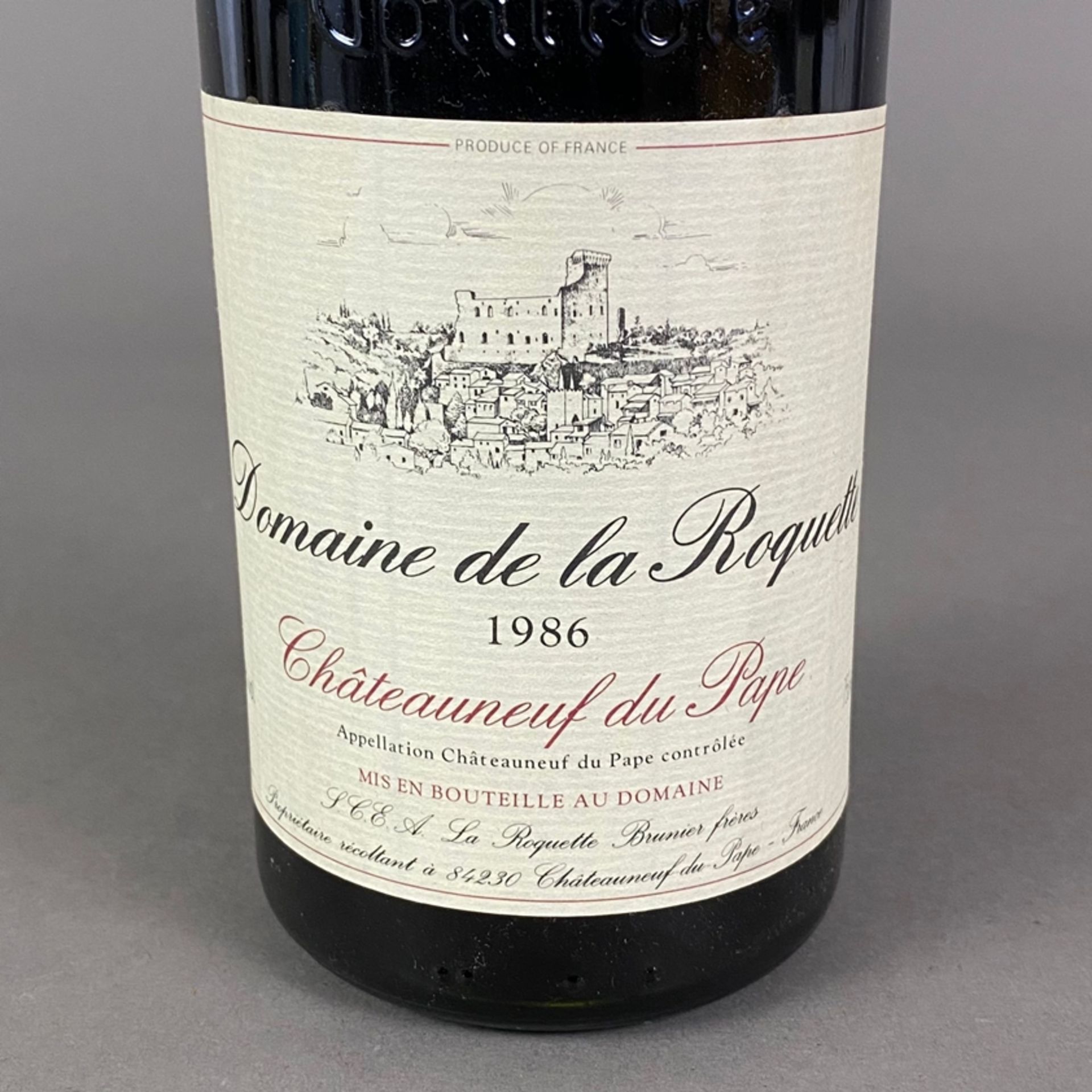 Weinkonvolut - 3 Flaschen 1986 Domaine de la Roquette, Châteauneuf-du-Pape, Rhône, France, 750 ml, - Image 2 of 8