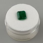 Loser Smaragd von 2,19 ct.- intensives Grün, Smaragdschliff, Gewicht 2,19 ct., Maße ca. 8 x 7 mm, l