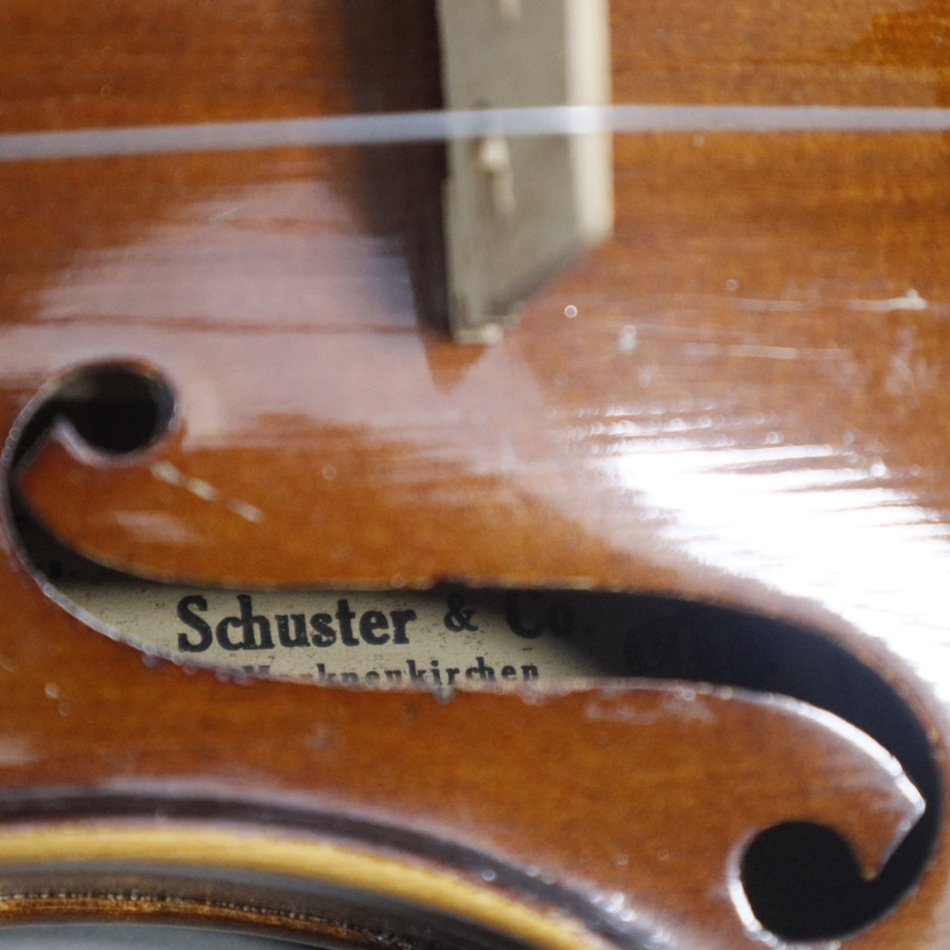 Alte deutsche Geige - 4/4 Größe, Schuster und Co, Markneuenkirchen, Baujahr 1941, auf  - Bild 10 aus 13