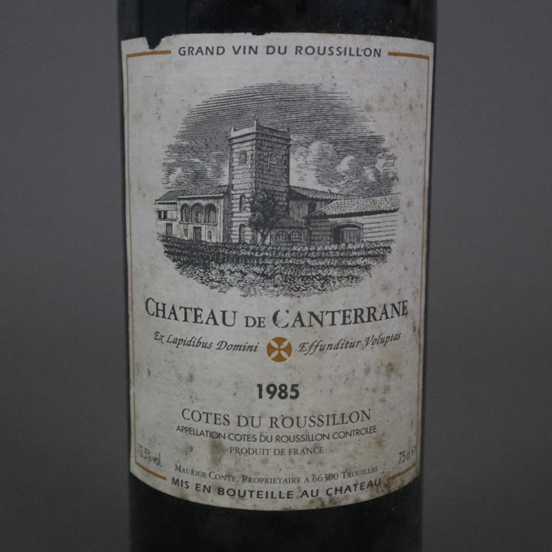 Wein - 1985 Château De Canterrane Côtes du Roussillon, France, Füllstand: Top Shoulder, 750 ml - Image 3 of 6