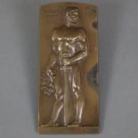 Bronzeplakette "Wiener Sport Club 1927" - hochrechteckige Form mit abgerundetem Abschluss, Reliefde