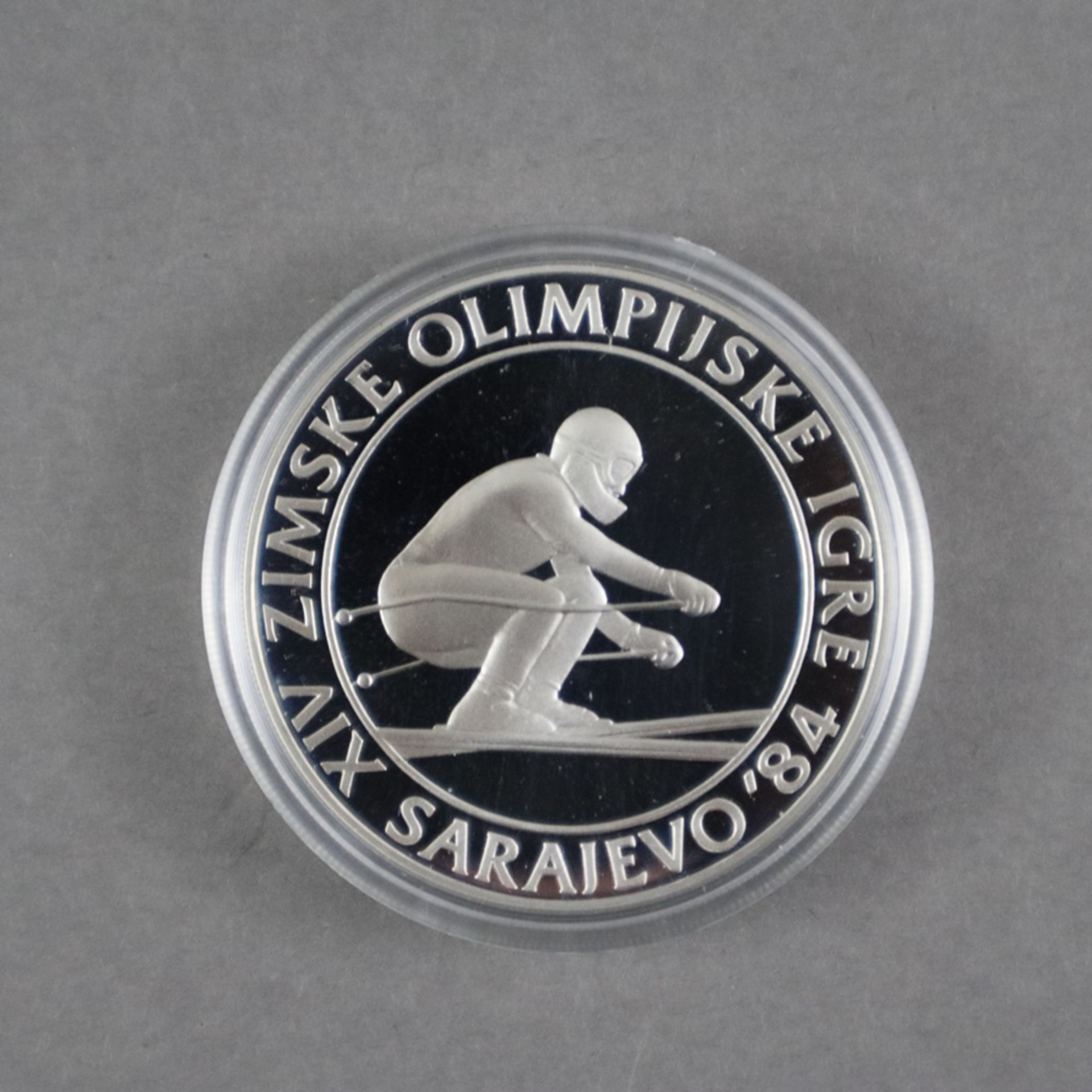 Drei Olympia-Münzensets - 925/000 Silber, Olympische Spiele 1984 in Sarajewo, Jugoslawien, jeweils - Image 3 of 7