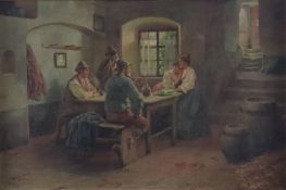Höger, Rudolf Alfred (1877 Prostejov - 1930 Wien) - In der Weinstube, Öl auf Leinwand, unten links 