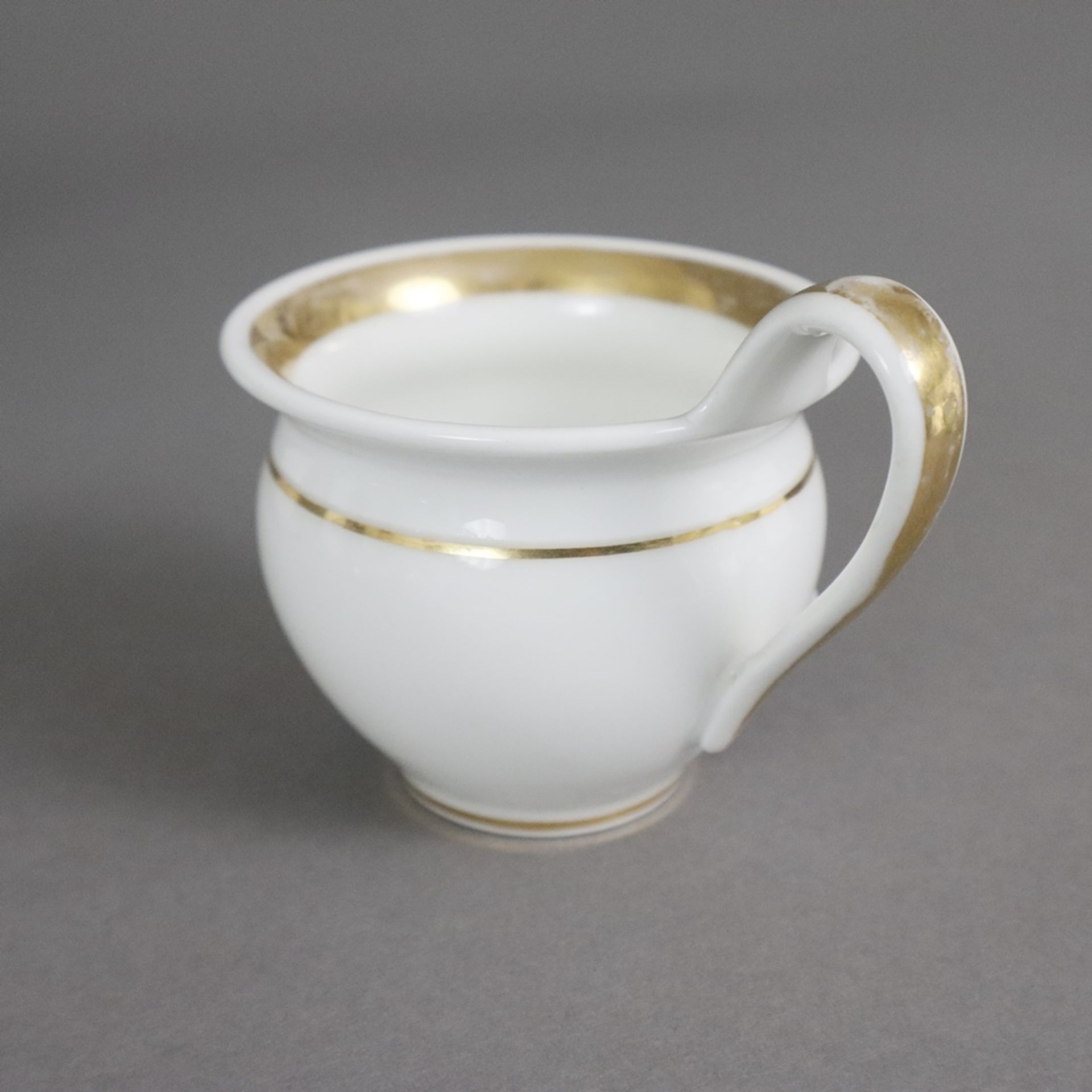 Russische Teekanne und zwei Empire-Tassen - Porzellan, 1x kleine Teekanne, Lomonosov, St. Petersbur - Bild 4 aus 10