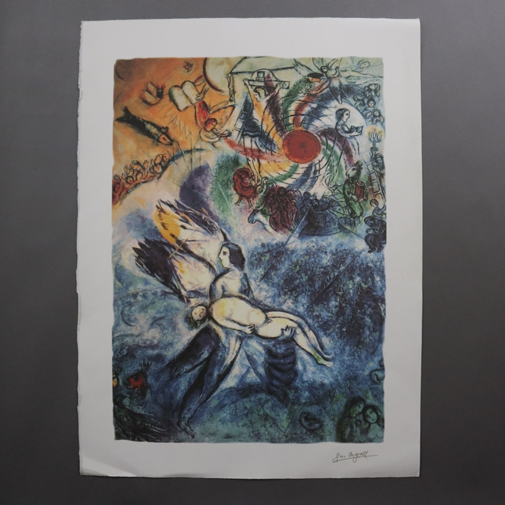 Chagall, Marc (1887 Peskowatik - 1985 Saint-Paul-de-Vence) - Die Erschaffung des Menschen, Farblith - Bild 2 aus 6