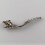 Zigarettenspitze im ostasiatischen Stil - Sterling Silber, gestempelt, Mundstück in Form einer Schl