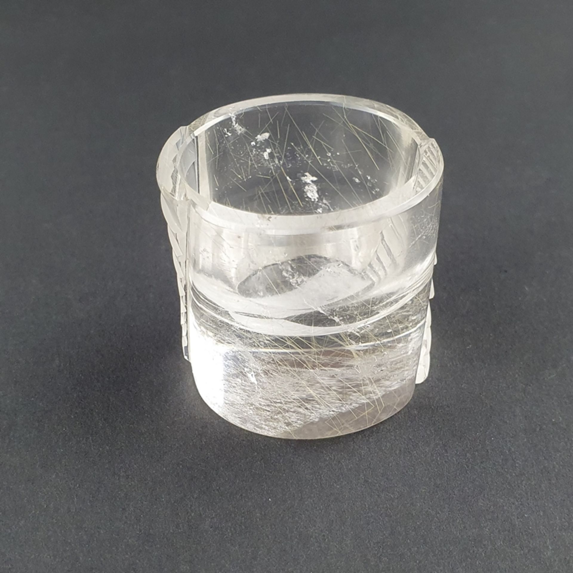 Digestifglas aus Bergkristall - ATELIER MUNSTEINER, Stipshausen (nahe Idar-Oberstein), zylindrische - Bild 2 aus 4