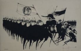 Degenhardt, Gertrude (*1940) - "Soldat, Soldat" (1967), Lithografie, im Stein signiert, datiert und