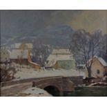 Egersdörfer, Andreas (1866 Nürnberg - 1932 Frankfurt am Main) - Blick auf ein verschneites fränkisc