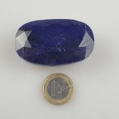 Loser Saphir - 494,20 ct., blau, Ovalschliff, Maße: 56,4x 34,3 x 20,2 mm, opak, Wertgutachten UGL (