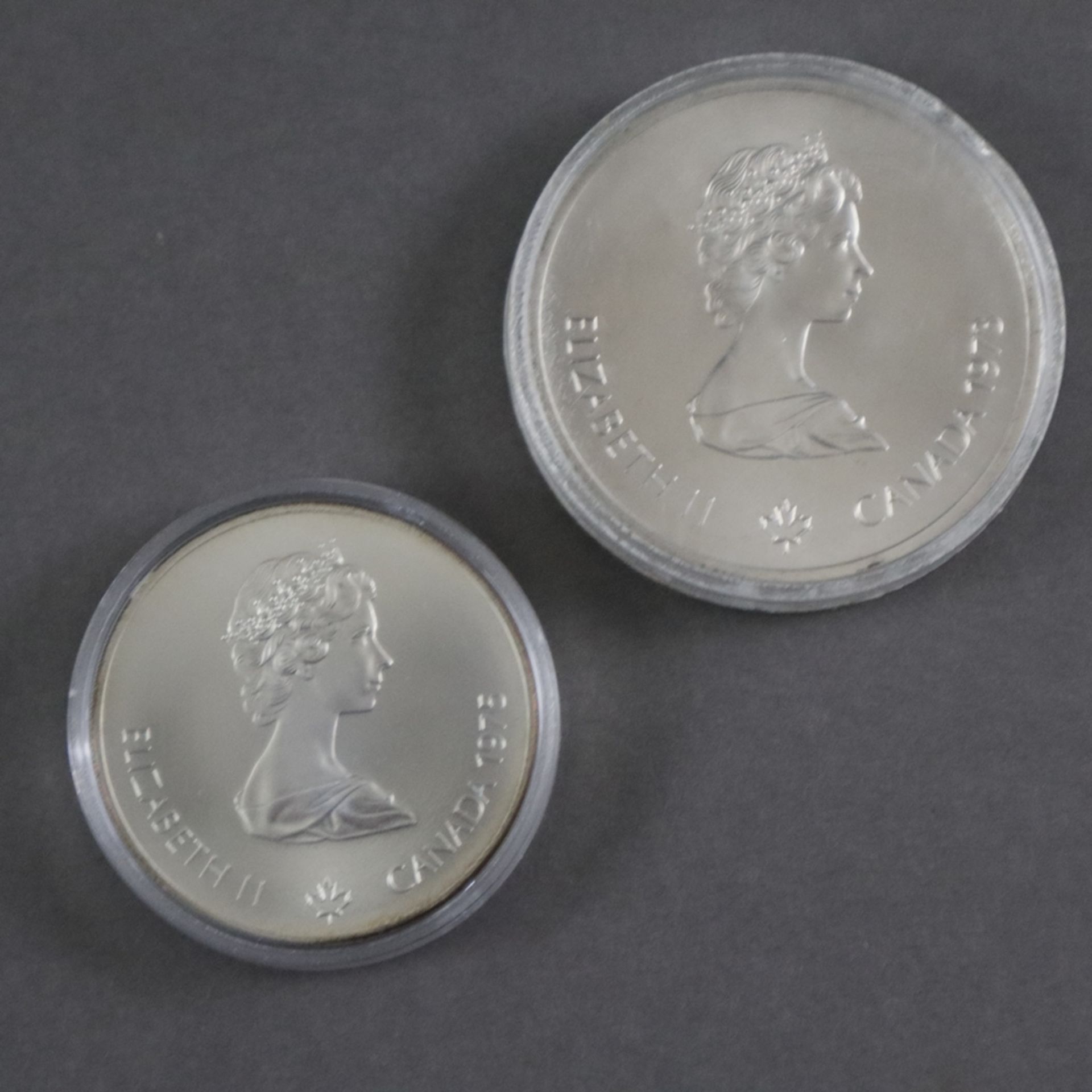 Olympia-Münzenset - 925/000 Silber, Olympische Spiele 1976 in Montreal, Kanada, komplette Serie von - Image 7 of 7