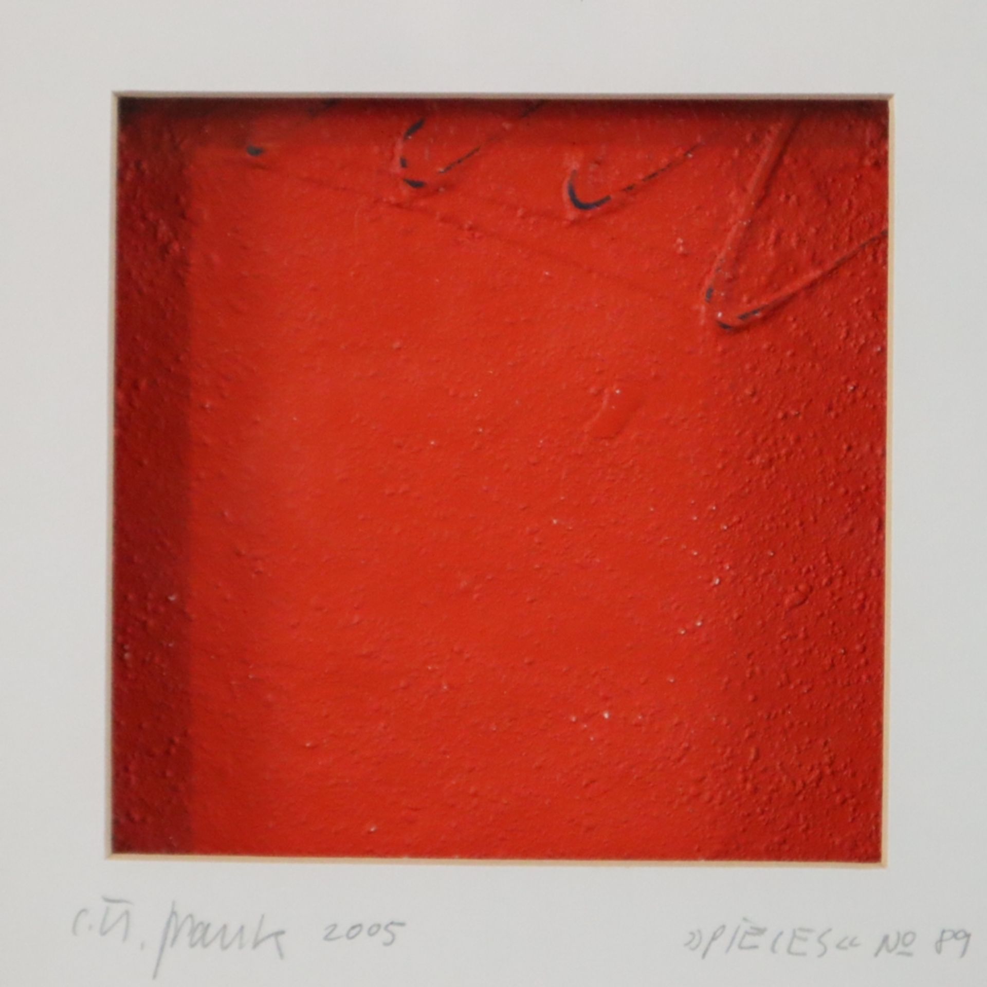 C.U.Frank (*1954 Bamberg) - "Pieces" Nr.89, 2005, Mischtechnik, unten links in Blei signiert und da - Bild 3 aus 4