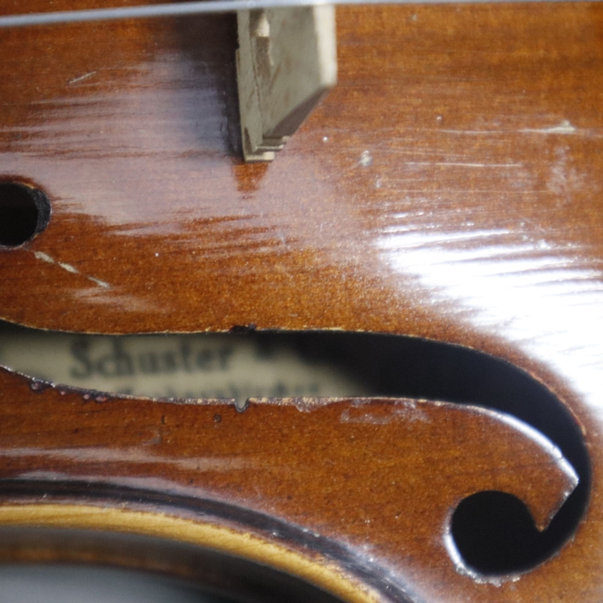 Alte deutsche Geige - 4/4 Größe, Schuster und Co, Markneuenkirchen, Baujahr 1941, auf  - Bild 9 aus 13