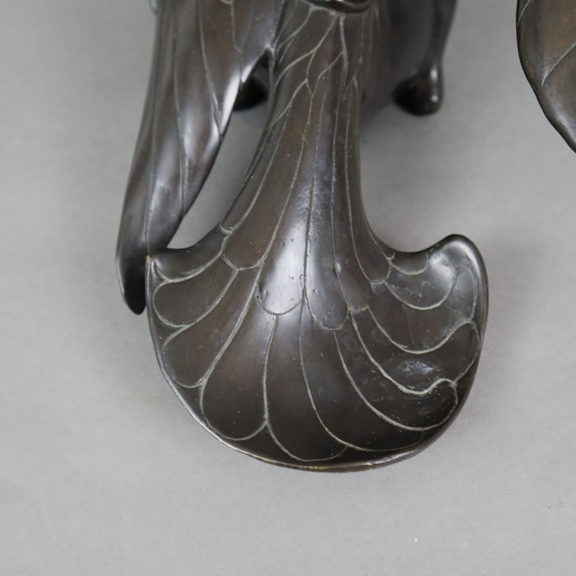 Tierfigur "Ente" - Messingguss, bronziert, unterseitig gestempelt "Santi's" mit Auflagenr. 11/5000, - Image 5 of 10