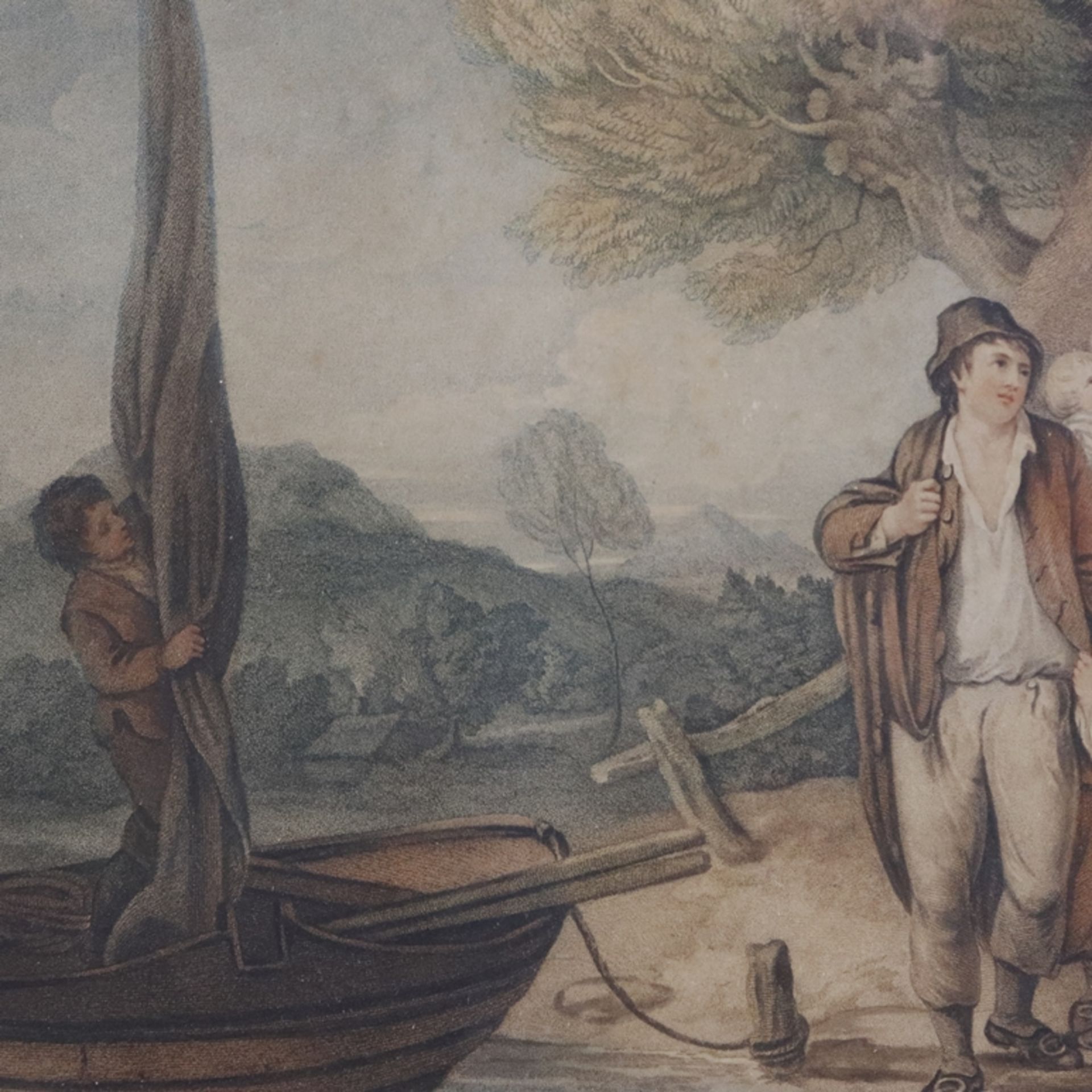 Barney, Joseph (1755-1832) nach Francis Wheatley (1747-1801) - Zwei Blätter „The Fisherman’s depart - Image 4 of 9