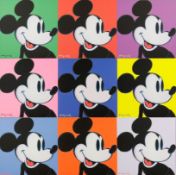 Warhol, Andy (1928 Pittsburgh - 1987 New York, nach) - "Mickey Mouse", 9 Granolithographien in vers