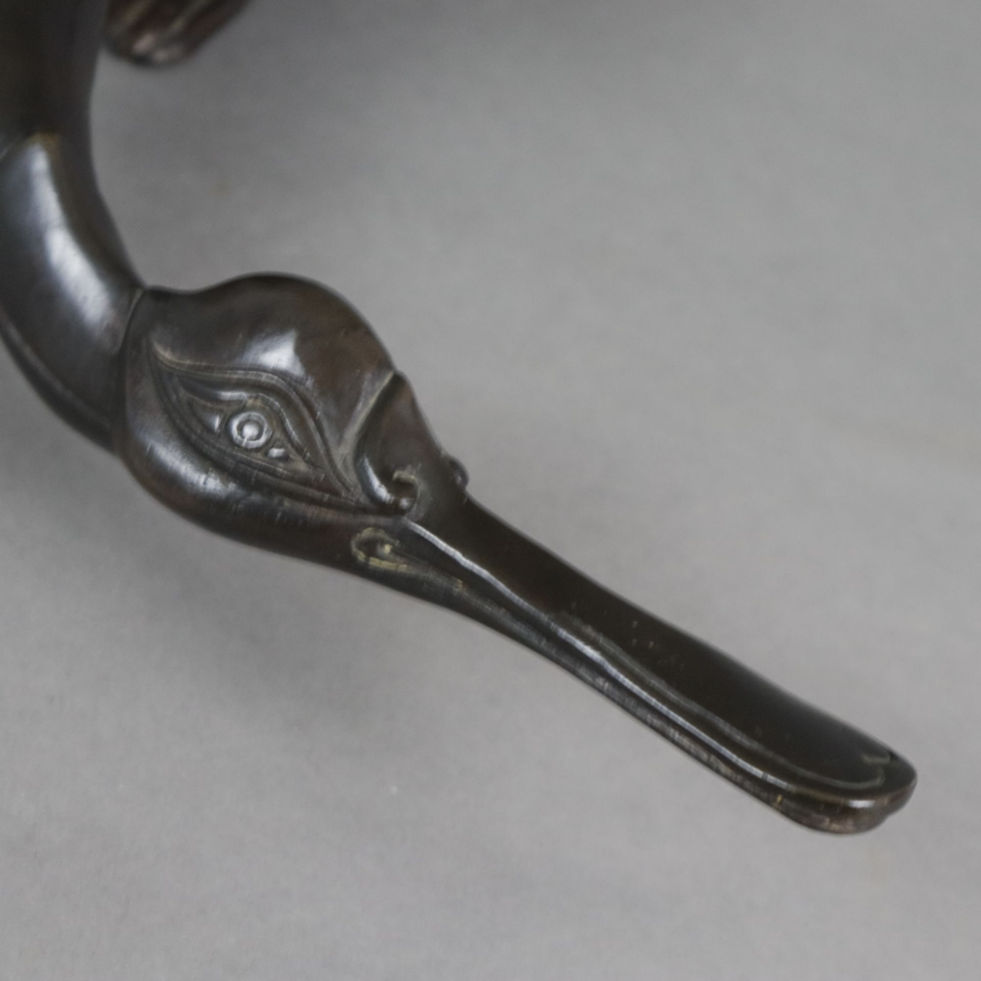 Tierfigur "Ente" - Messingguss, bronziert, unterseitig gestempelt "Santi's" mit Auflagenr. 11/5000, - Image 3 of 10