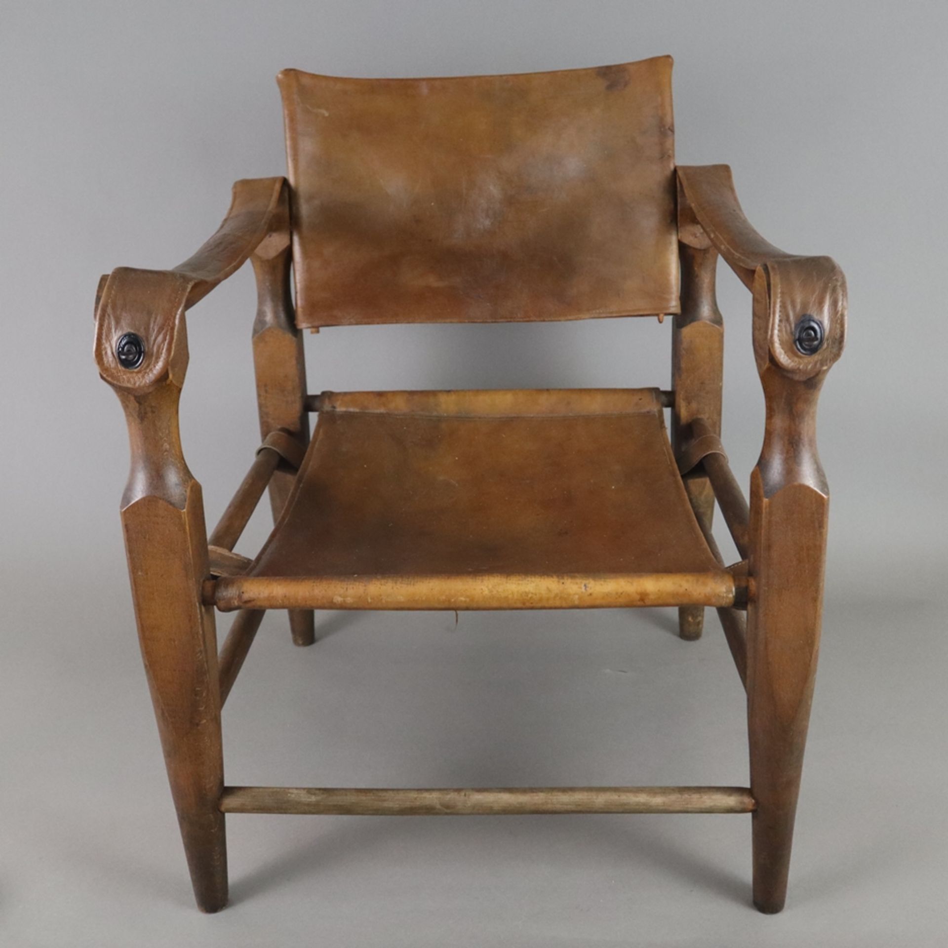 Armlehnstuhl "Safari-Chair" - Entwurf: Wilhelm Kienzle (1928), Ausführung: Wohnbedarf, Zürich, 1960 - Bild 2 aus 9