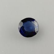 Loser Saphir von 9,48 ct.- synthetisch, intensives Blau, Rundschliff, Gewicht 9,48 ct, Dm.ca. 13 mm