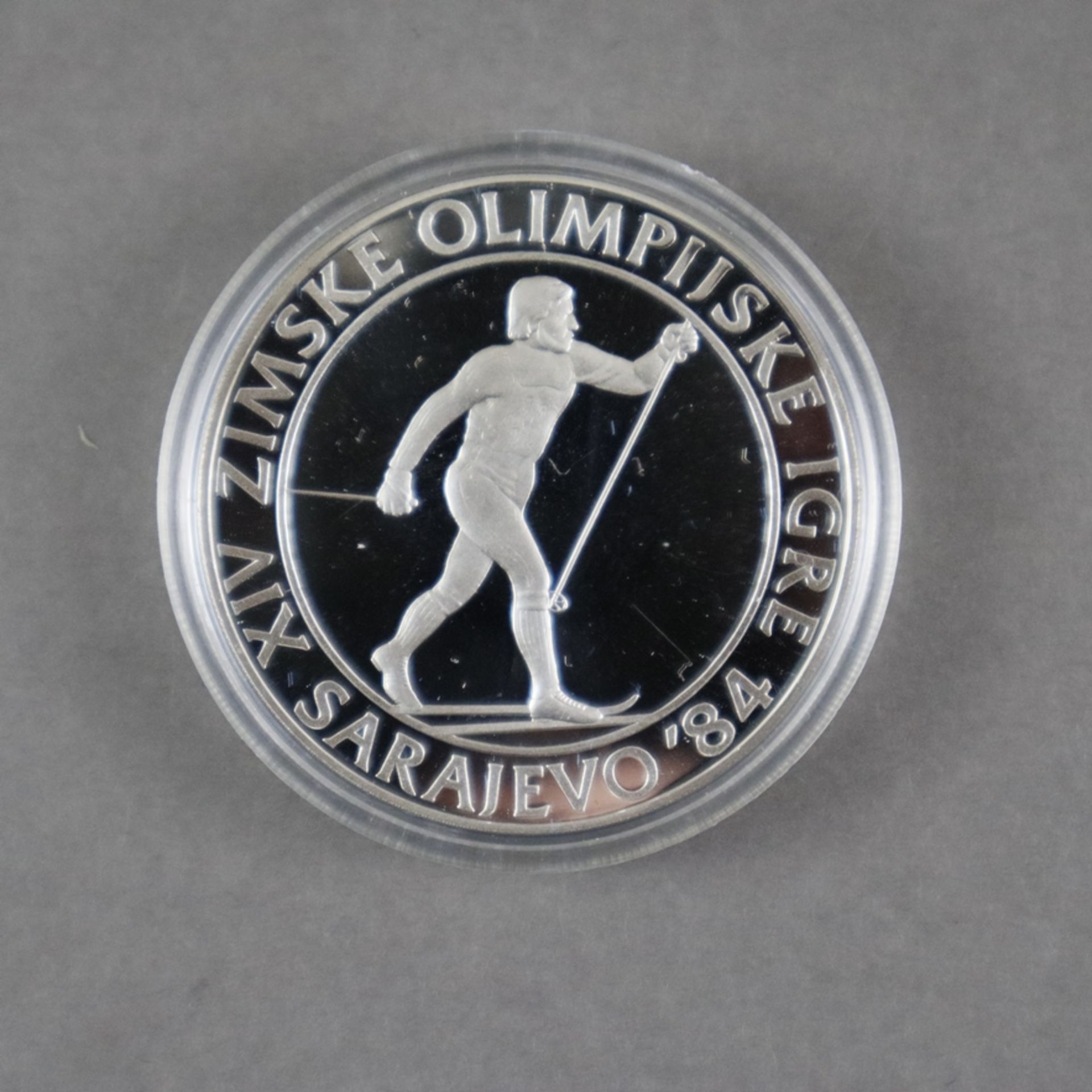 Drei Olympia-Münzensets - 925/000 Silber, Olympische Spiele 1984 in Sarajewo, Jugoslawien, jeweils - Image 5 of 7