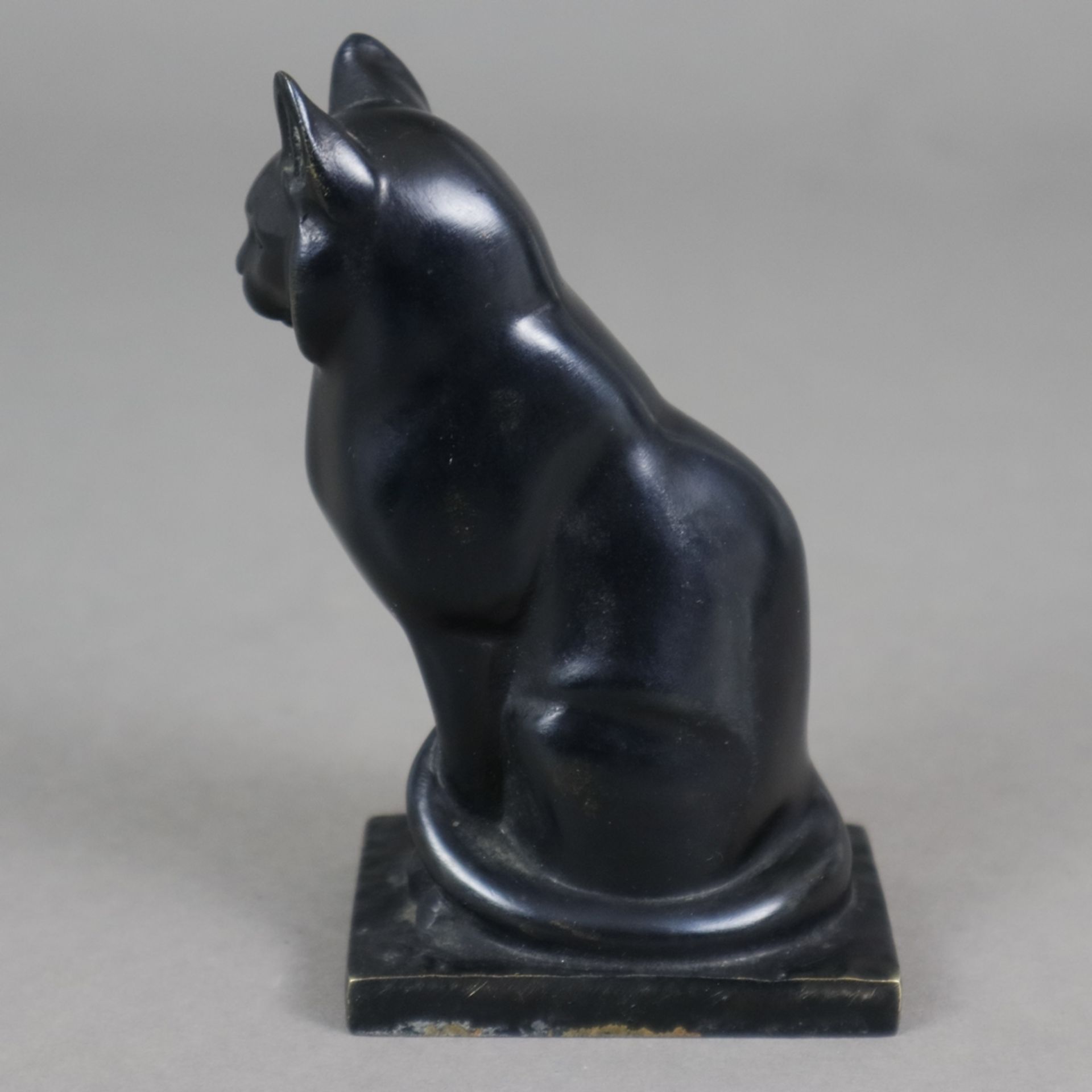 Rochard, Irénée (1906 Villefranche-sur-Saône bis 1984 Paris) - "Chat assis", Bronze, schwarz patini - Image 4 of 8