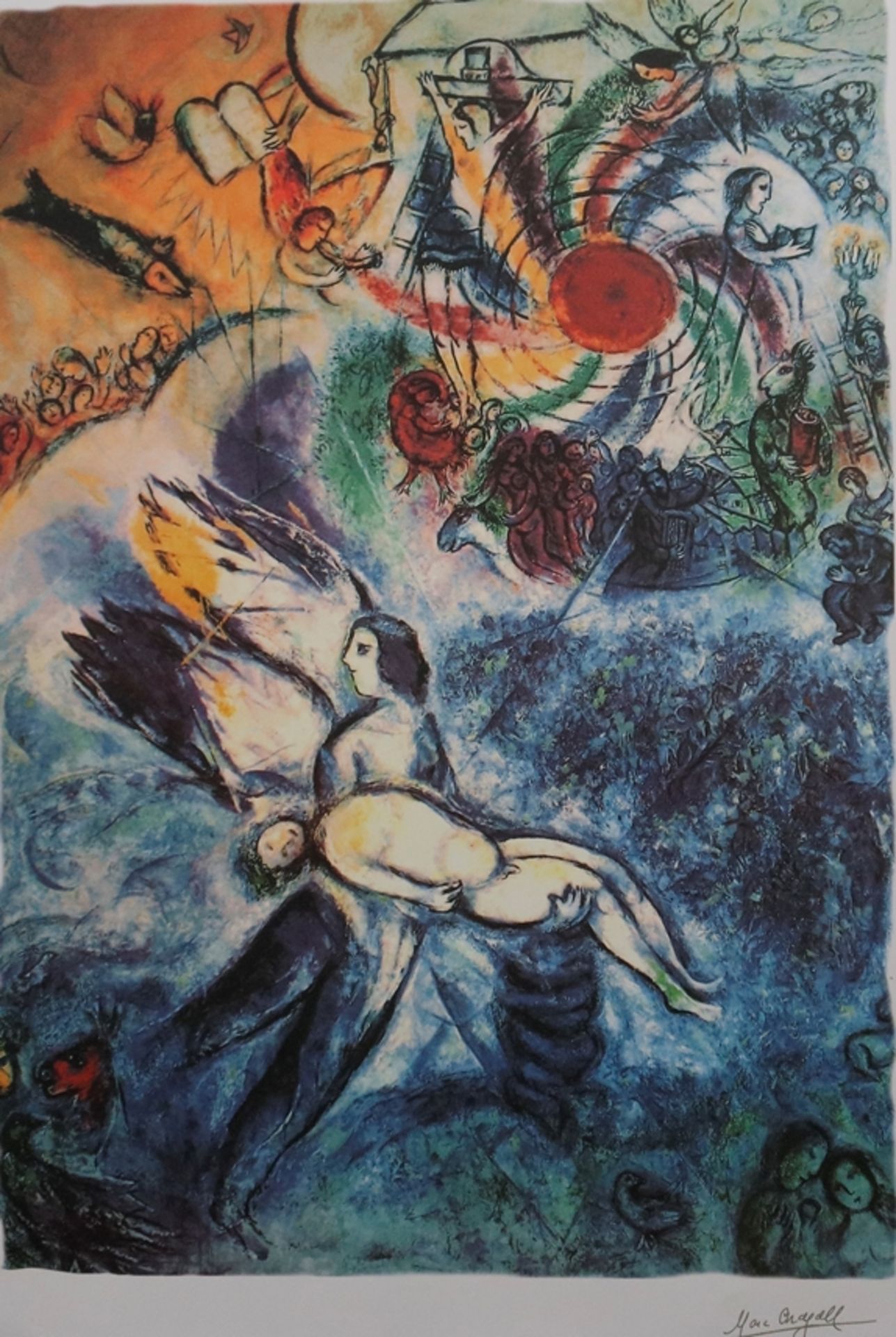 Chagall, Marc (1887 Peskowatik - 1985 Saint-Paul-de-Vence) - Die Erschaffung des Menschen, Farblith