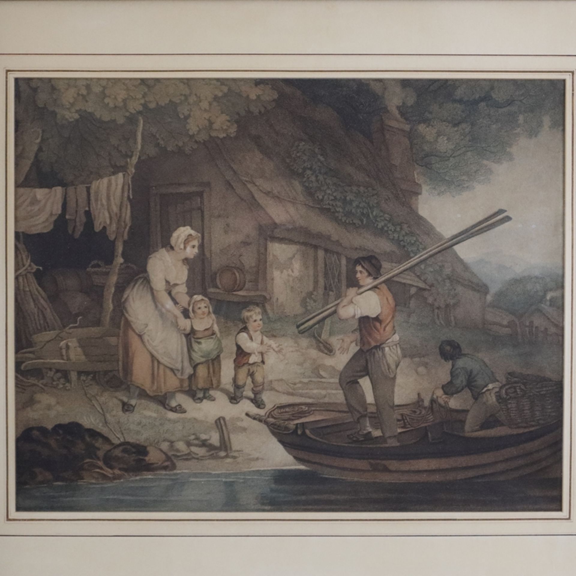 Barney, Joseph (1755-1832) nach Francis Wheatley (1747-1801) - Zwei Blätter „The Fisherman’s depart - Image 5 of 9