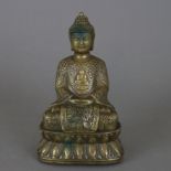 Tathagata Amitabha - China 20.Jh., Gelbguss, Amitabha, das unermessliche Licht in padmasana auf ein