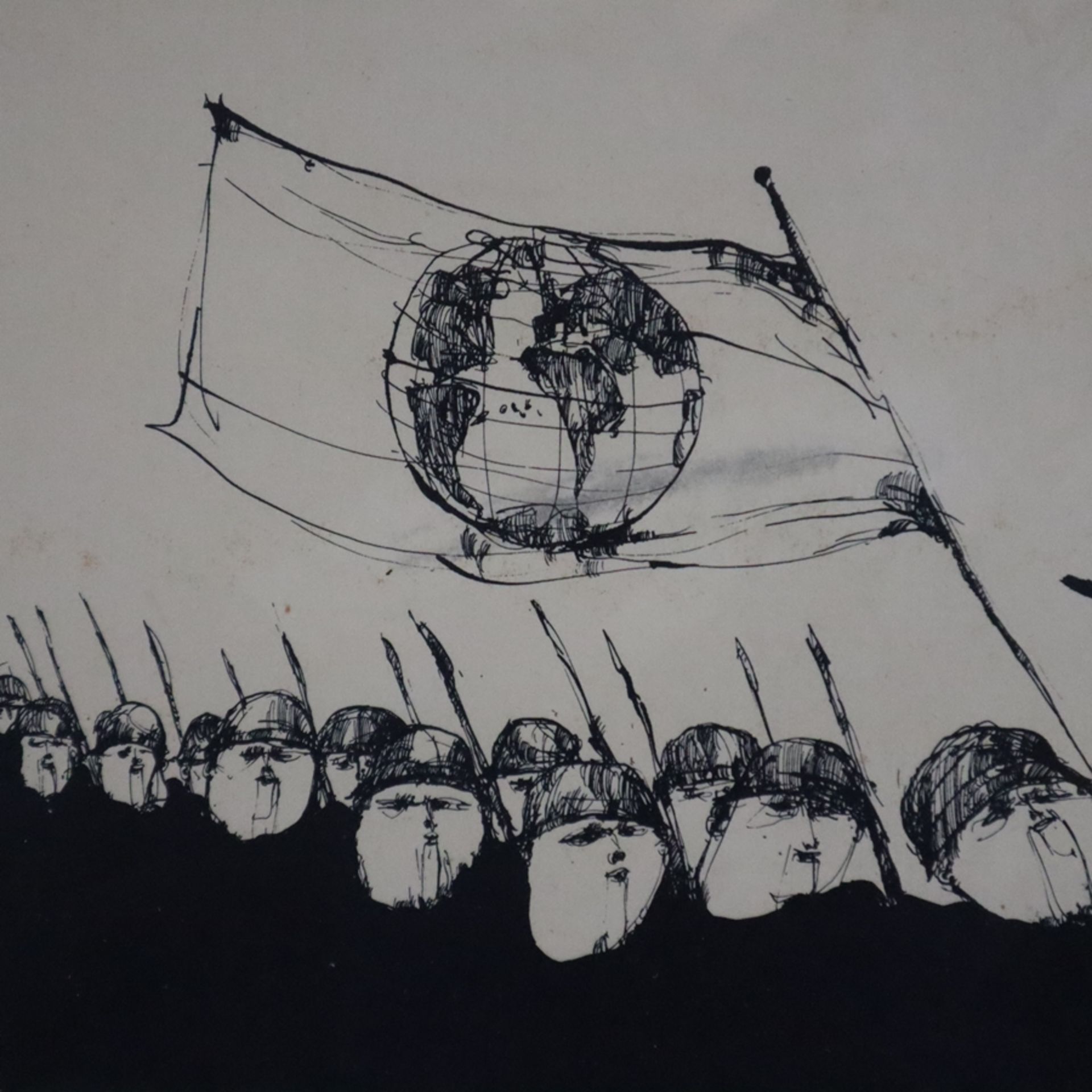 Degenhardt, Gertrude (*1940) - "Soldat, Soldat" (1967), Lithografie, im Stein signiert, datiert und - Image 5 of 8