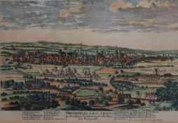 Kleine Panormaansicht von Brüssel - „Brusselles Ville du Duché de Brabant et Residence du Gouverneu