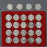 Konvolut 10 DM-Gedenkmünzen aus Silber - 24 Stück, Spiele der XX. Olympiade München, 625/000 Silber