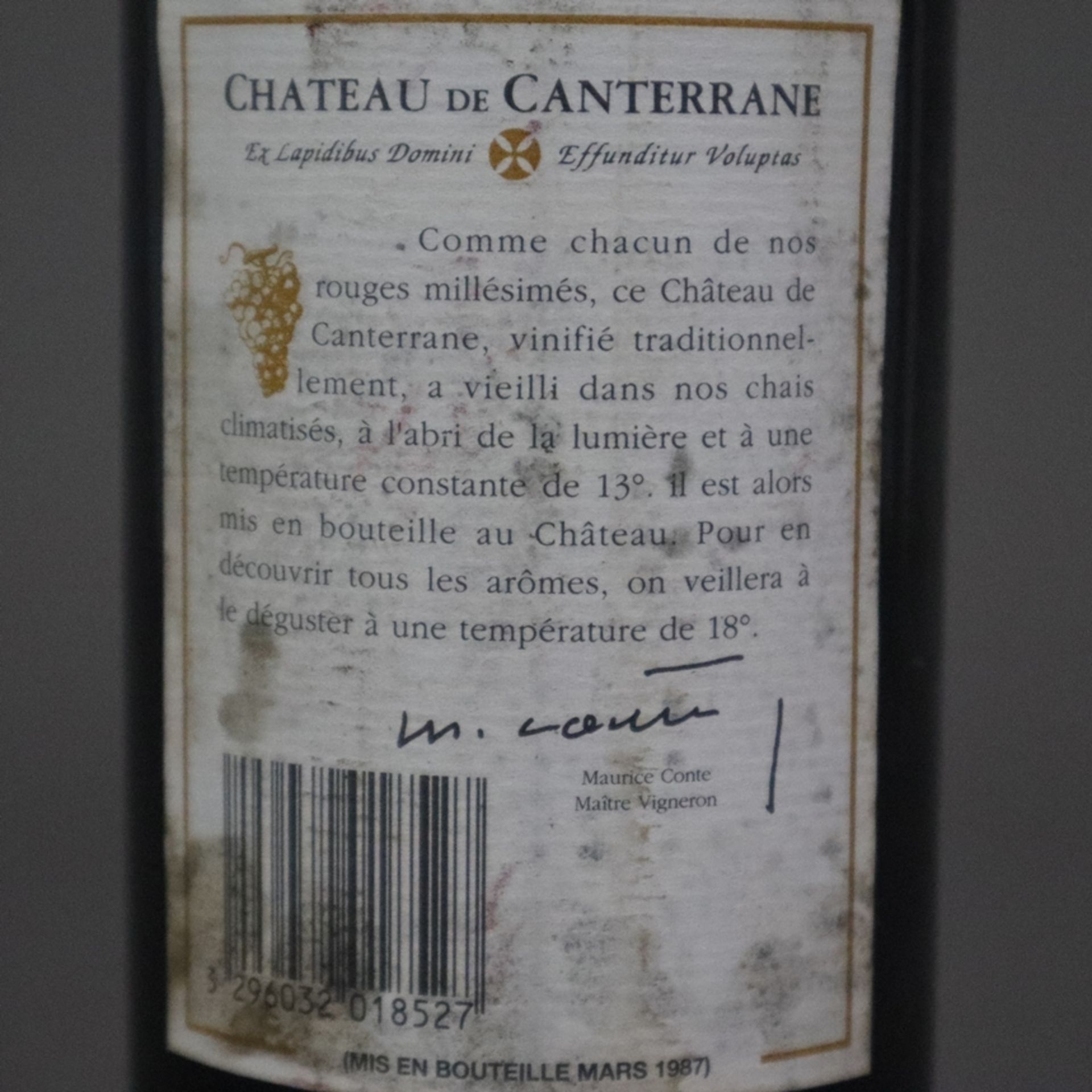 Wein - 1985 Château De Canterrane Côtes du Roussillon, France, Füllstand: Top Shoulder, 750 ml - Image 6 of 6