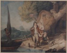 Barney, Joseph (1755-1832) nach Francis Wheatley (1747-1801) - Zwei Blätter „The Fisherman’s depart