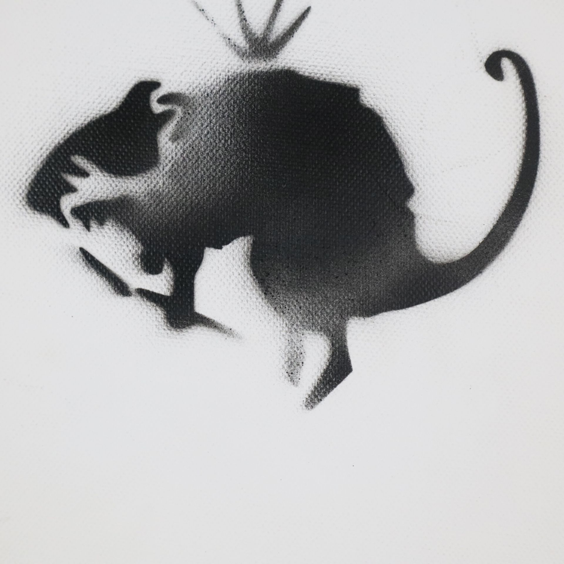 Banksy - "Dismal Canvas" mit Motiv "Ratte mit Fallschirm", 2015, Souvenir aus der Ausstellung "Dism - Bild 2 aus 6