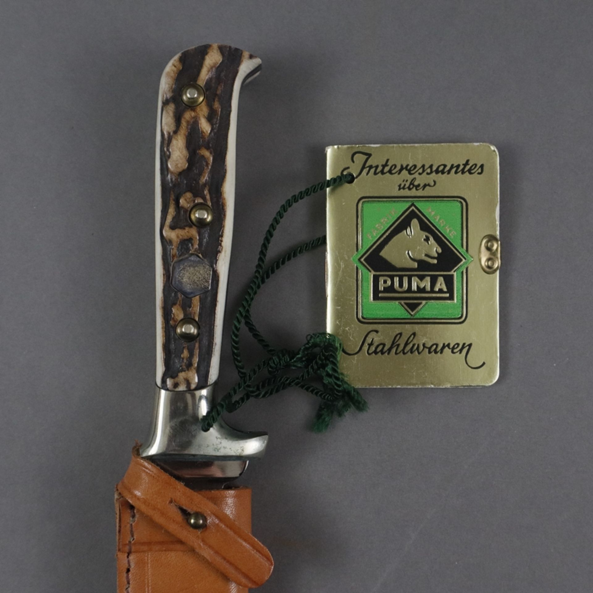 Jagdmesser - Puma, Jagd-Nicker, INOX - Klinge, Best.Nr. 3589, Klingenlänge ca. 12 cm, genieteter Hi - Bild 7 aus 7