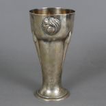 Jugendstil-Vase / Pokal - Anfang 20. Jh., 800er Silber, innen vergoldet, gestempelt: Halbmond, Kron