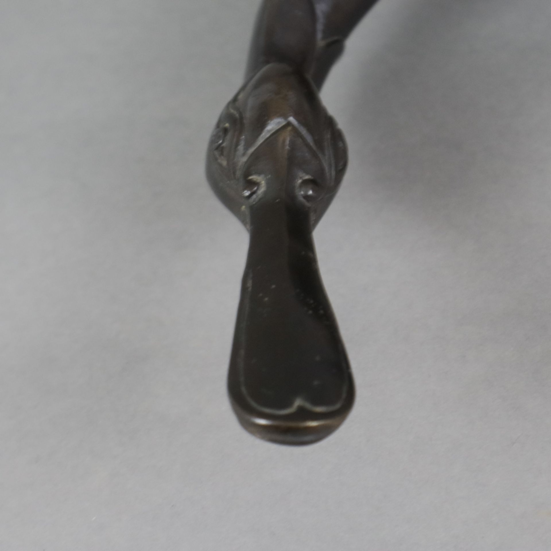 Tierfigur "Ente" - Messingguss, bronziert, unterseitig gestempelt "Santi's" mit Auflagenr. 11/5000, - Image 2 of 10