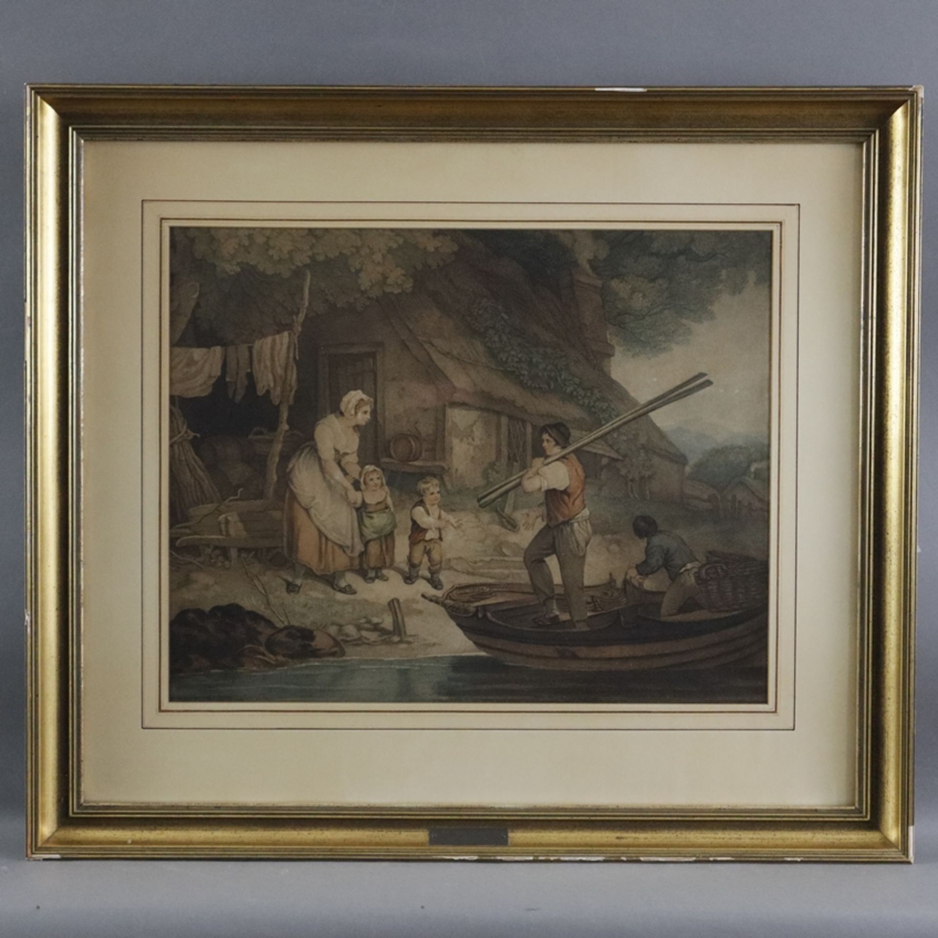 Barney, Joseph (1755-1832) nach Francis Wheatley (1747-1801) - Zwei Blätter „The Fisherman’s depart - Image 6 of 9