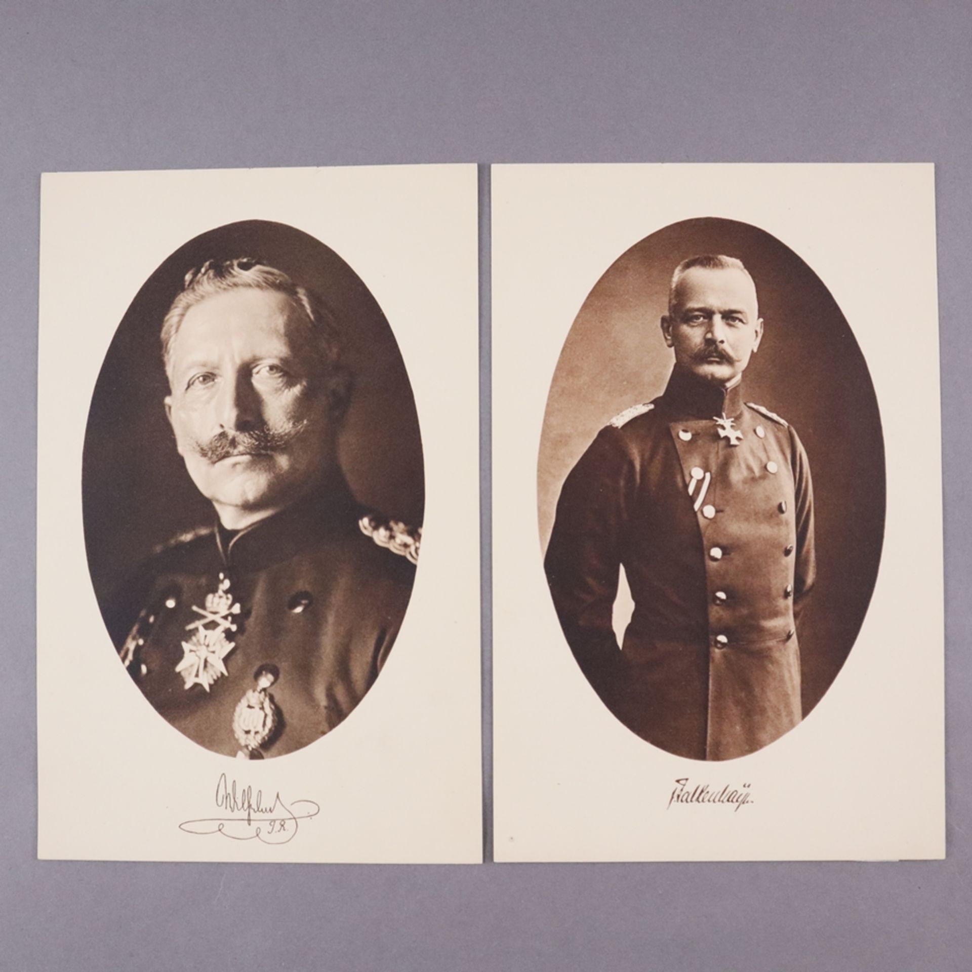 "Unsere Heerführer in großer Zeit 1914/15" - Mappe mit Portraits Kaiser Wilhelms II. und acht Gener - Image 3 of 7