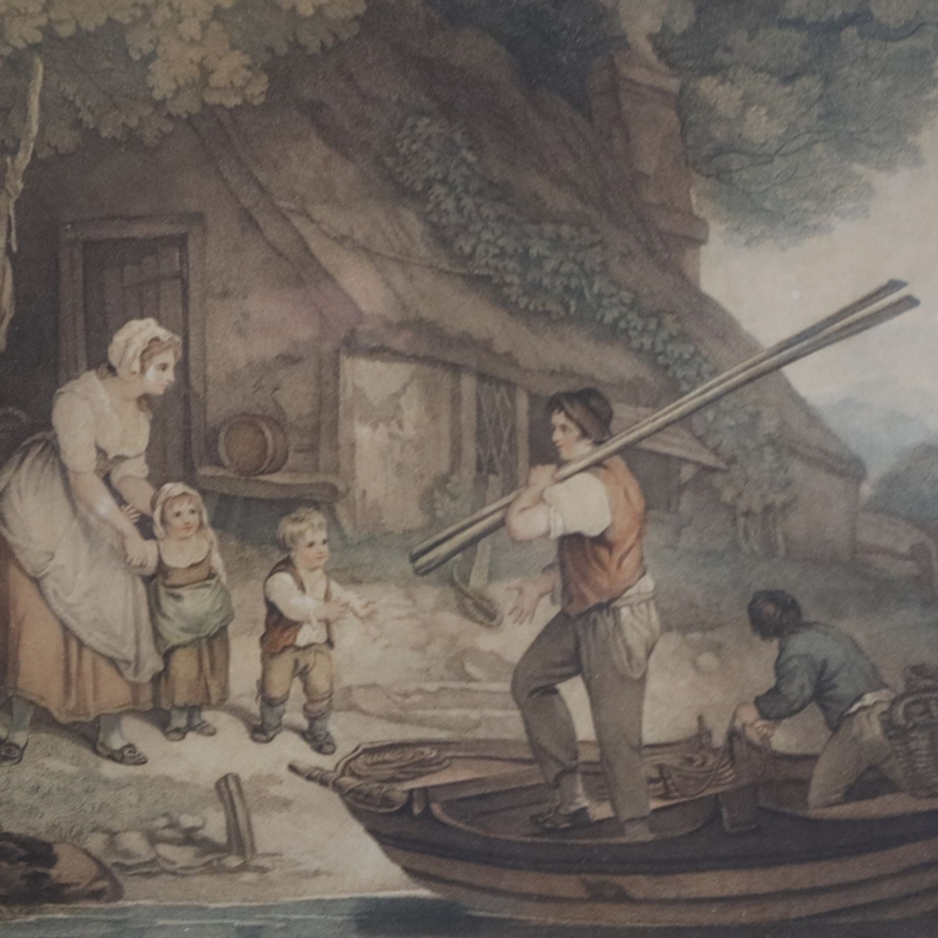 Barney, Joseph (1755-1832) nach Francis Wheatley (1747-1801) - Zwei Blätter „The Fisherman’s depart - Image 7 of 9