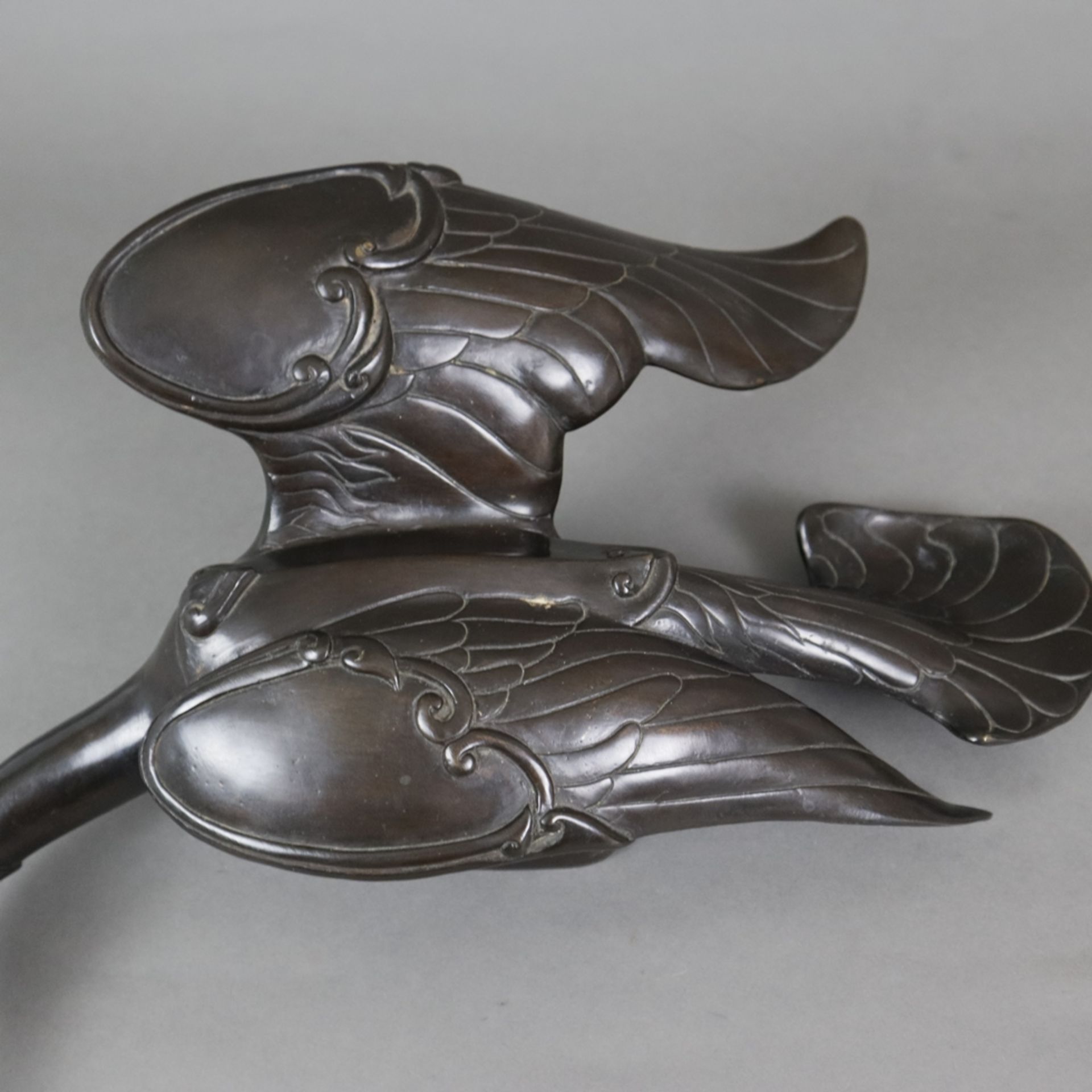 Tierfigur "Ente" - Messingguss, bronziert, unterseitig gestempelt "Santi's" mit Auflagenr. 11/5000, - Image 4 of 10