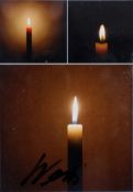 Weiwei, Ai (*1957 Peking) - "Candle Images" (2008), Multiple, handsignierte Kunstpostkarte, Sichtma