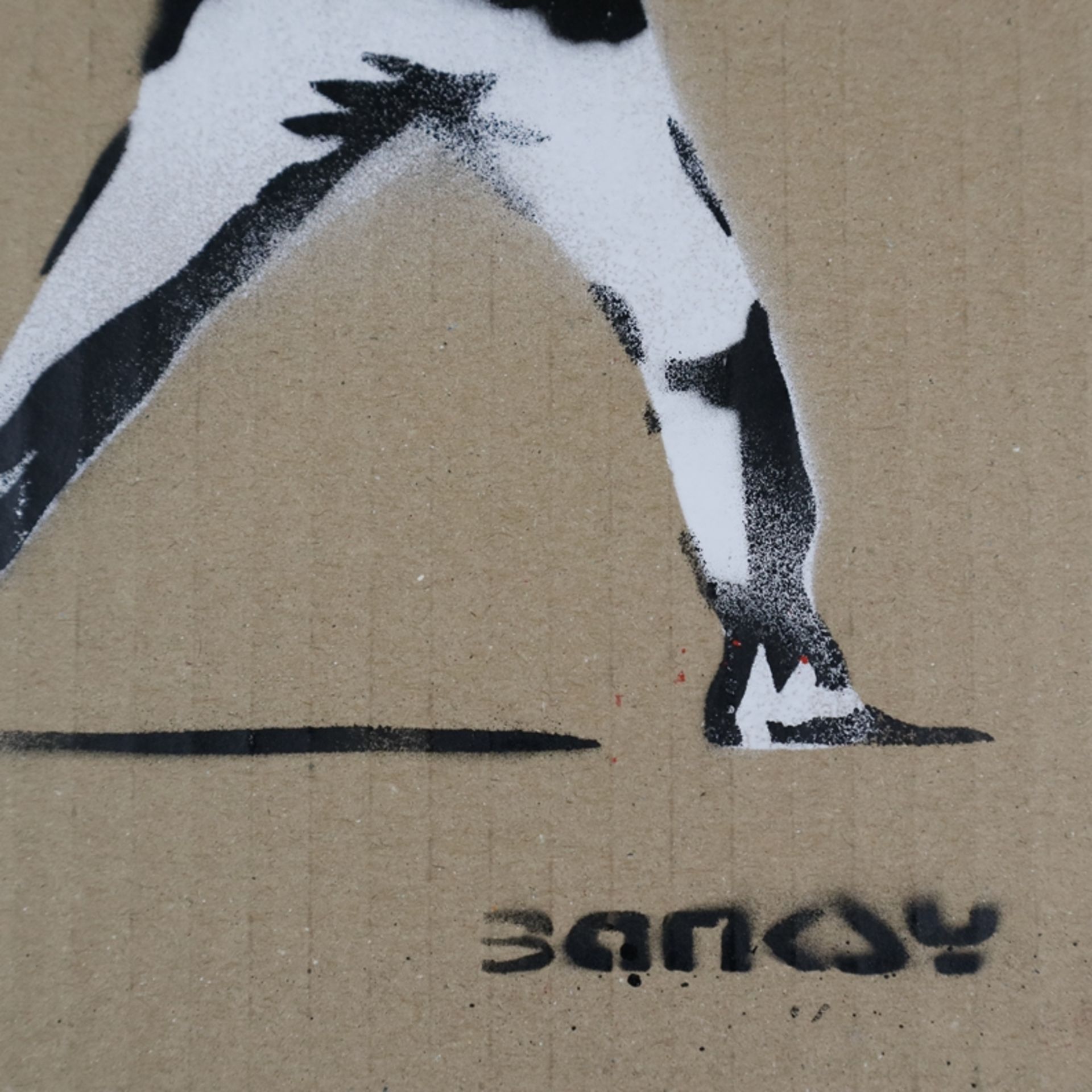 Banksy - "Blumenwerfer", 2015, Souvenir aus der Ausstellung "Dismaland" in Weston-super-Mare in Som - Bild 3 aus 6