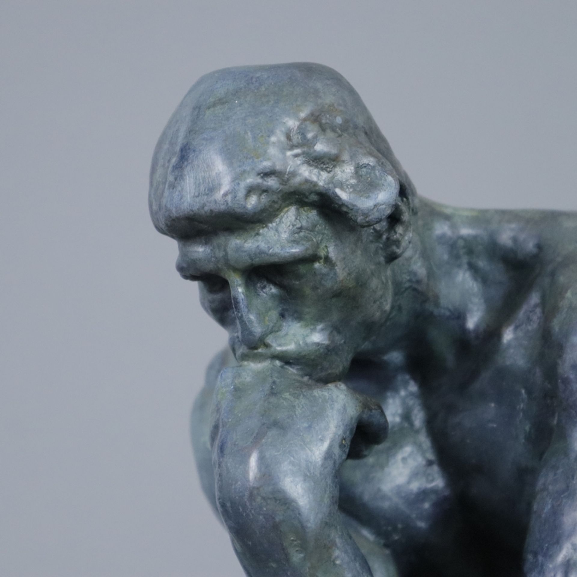 Rodin, Auguste (1840 Paris - Meudon 1917, nach) - "Le Penseur"/ "Der Denker", Museumsreplik, Kunstg - Bild 3 aus 9