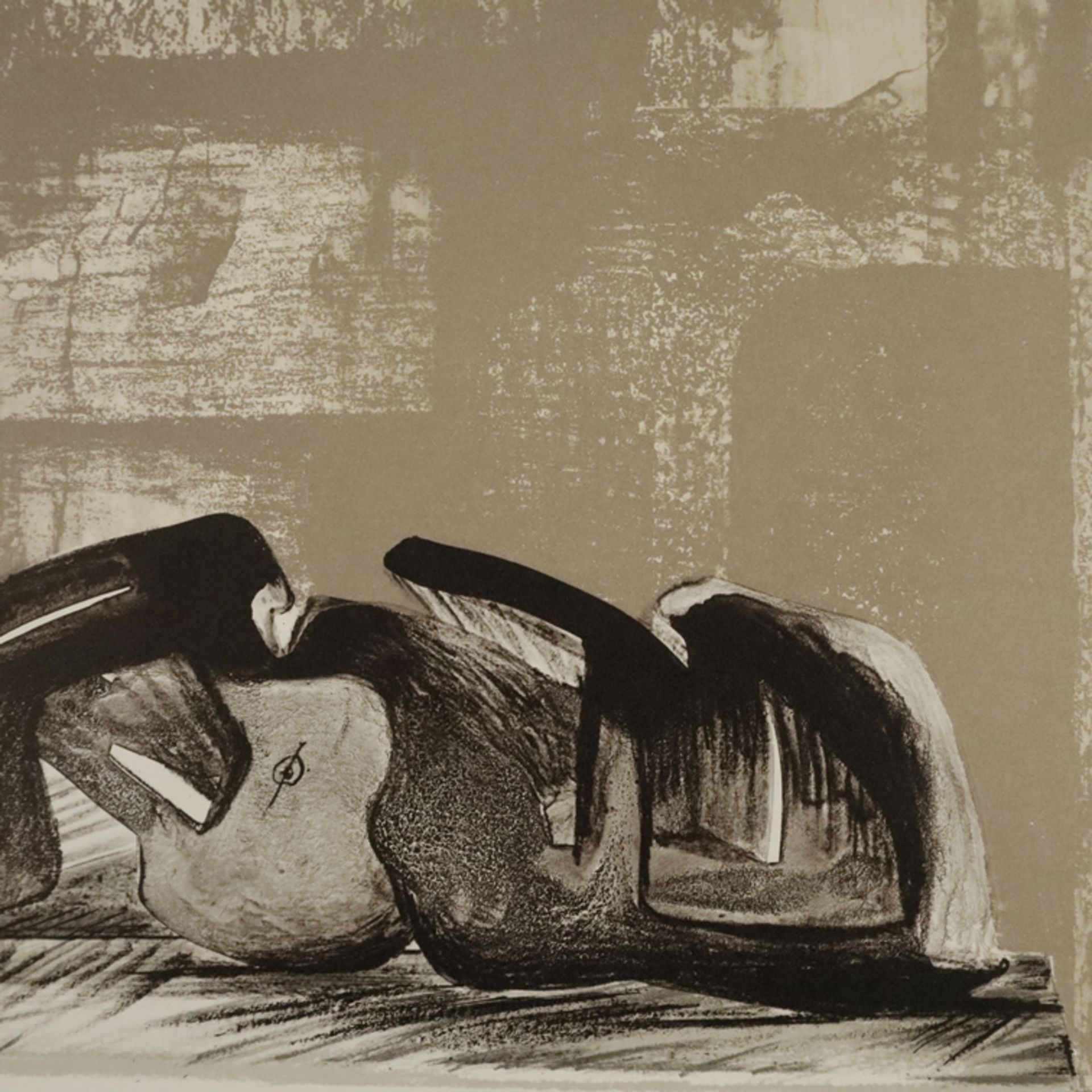 Moore, Henry (1898 Castleford - 1986 Much Hadam) - „Liegende Figuren“, abstrakte Figurenkomposition - Bild 4 aus 6