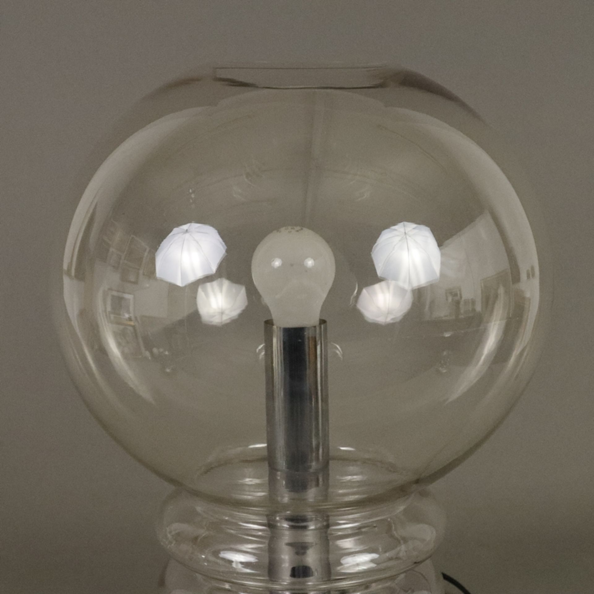 Große Space Age-Tischlampe "Moon Bulb" - Glashütte Limburg, um 1970/80, mundgeblasenes, leicht getö - Bild 3 aus 6