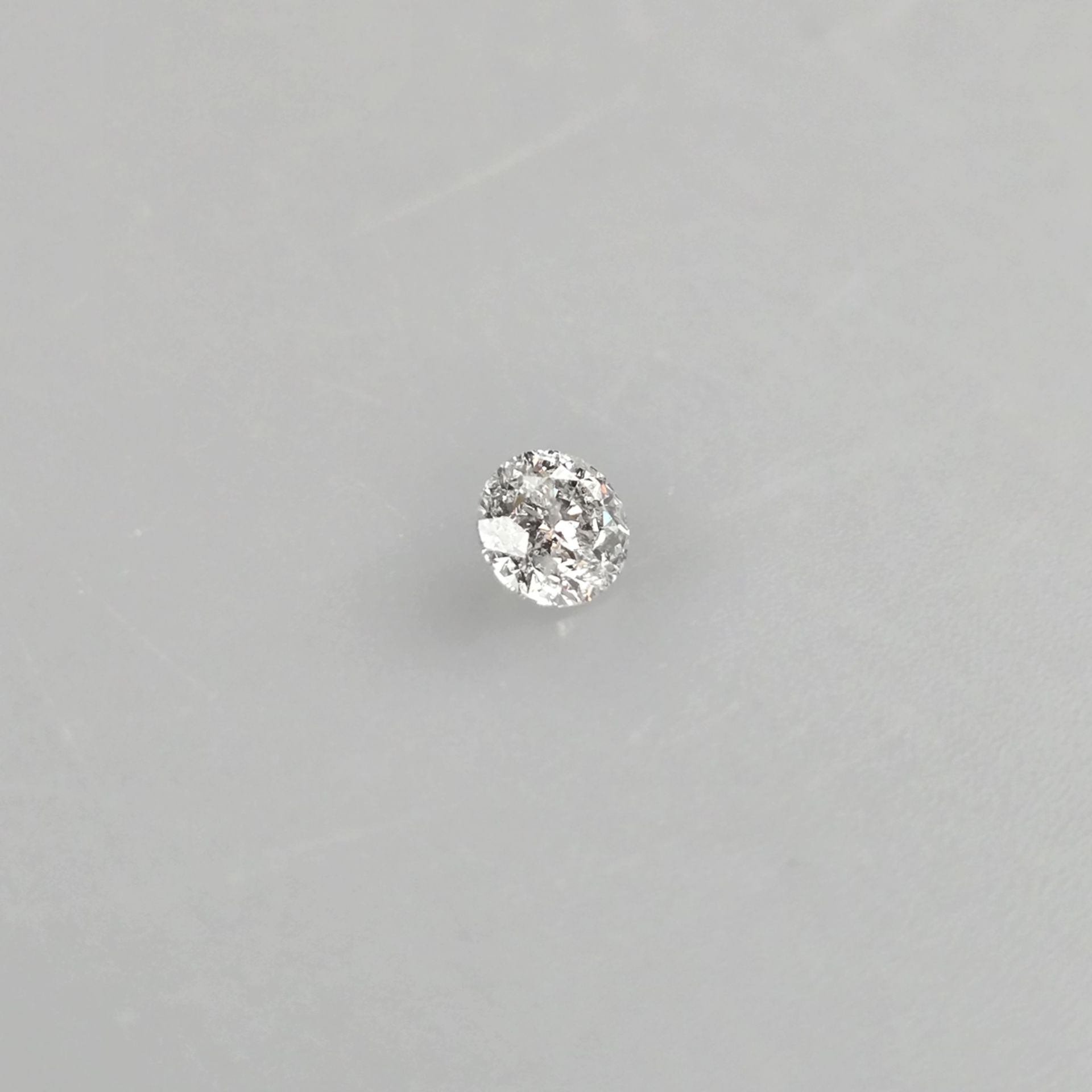 Loser natürlicher Diamant mit Lasersignatur - Gewicht 1,01 ct., sehr guter runder Brillantschliff, - Image 3 of 8