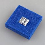 Loser natürlicher Diamant mit Lasersignatur - Gewicht 0,80 ct., Prinzessschliff, Farbe: G, Reinheit