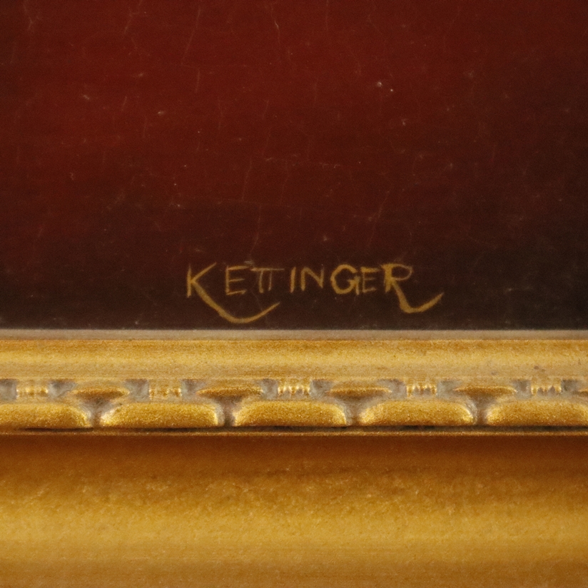 Kettinger, Gabor (*1954 Budapest) - Zwei Kätzchen, Öl auf Holz, unten rechts signiert "Kettinger", - Image 6 of 7